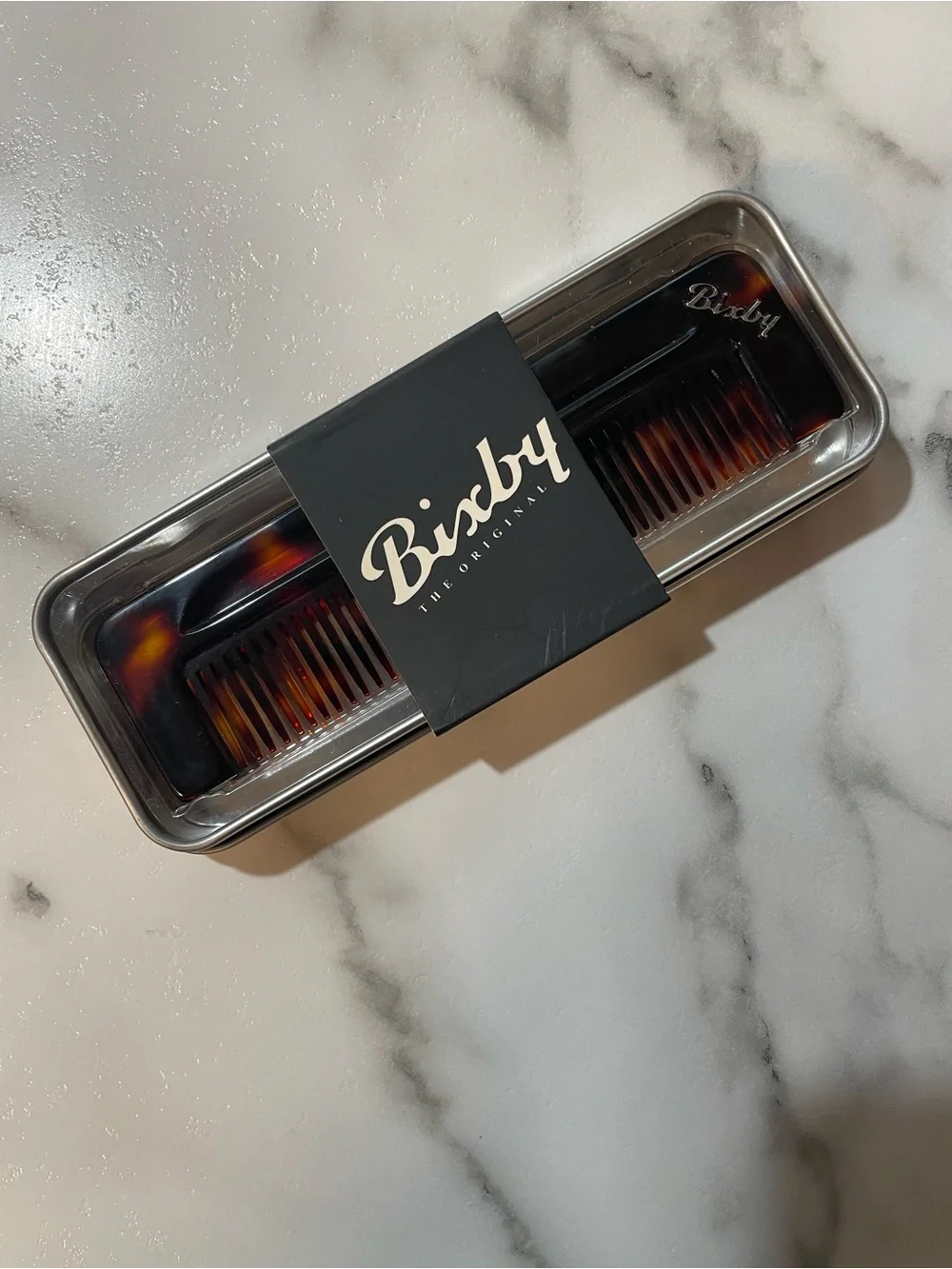 Bixby The Original Fine Tooth Comb. Italian Cellulose Acetate With Tin Case